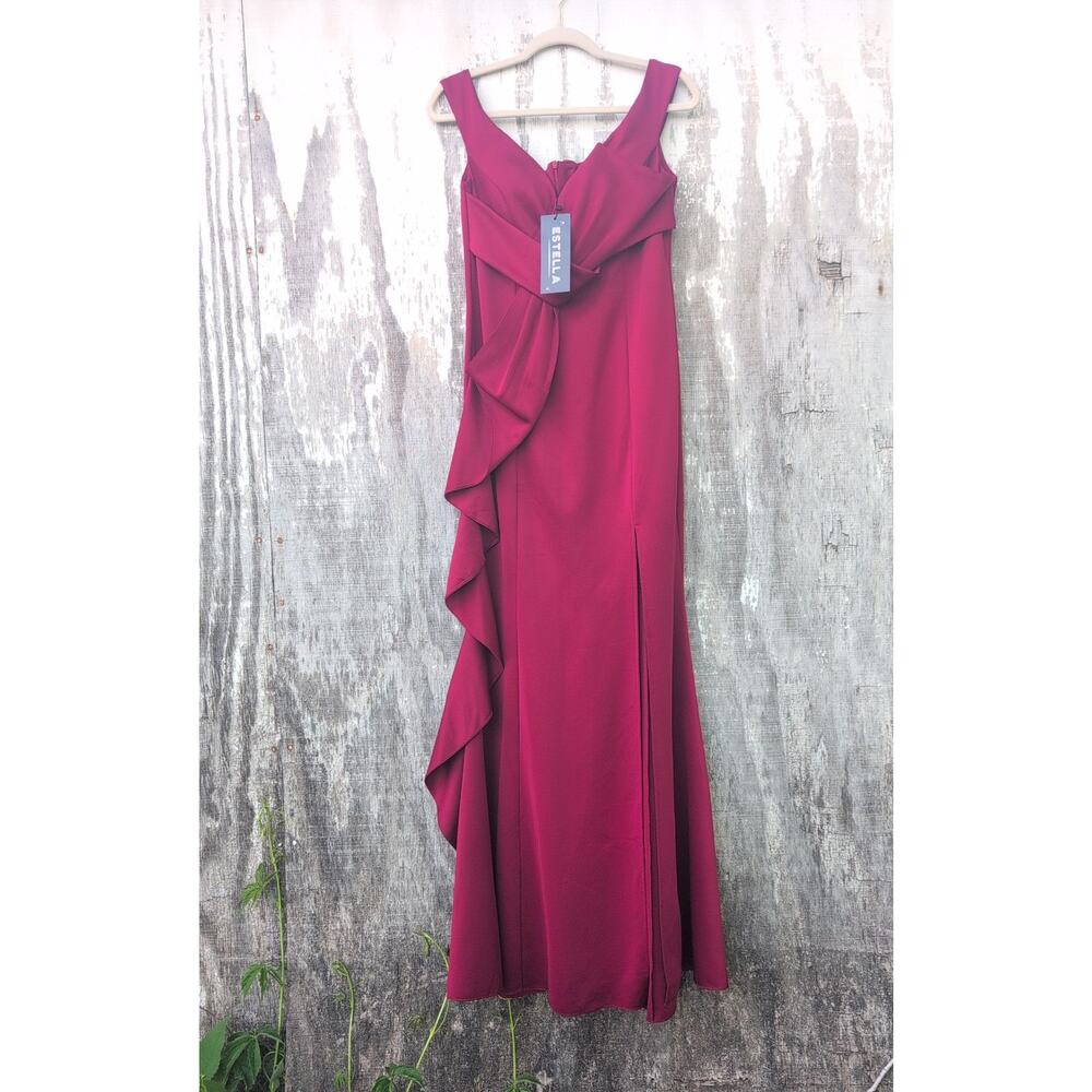 Estella Kalinnu Evening Dress Wine Red Bodycon Women's Large